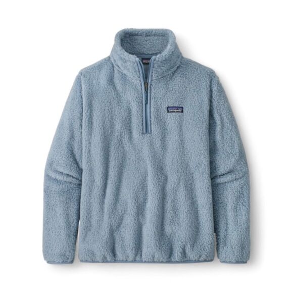PATAGONIA Women's Outdoor Fuzzy Fleece 1/4 Zip Pullover Mock Neck Blue Gray Sz S - Picture 3 of 11
